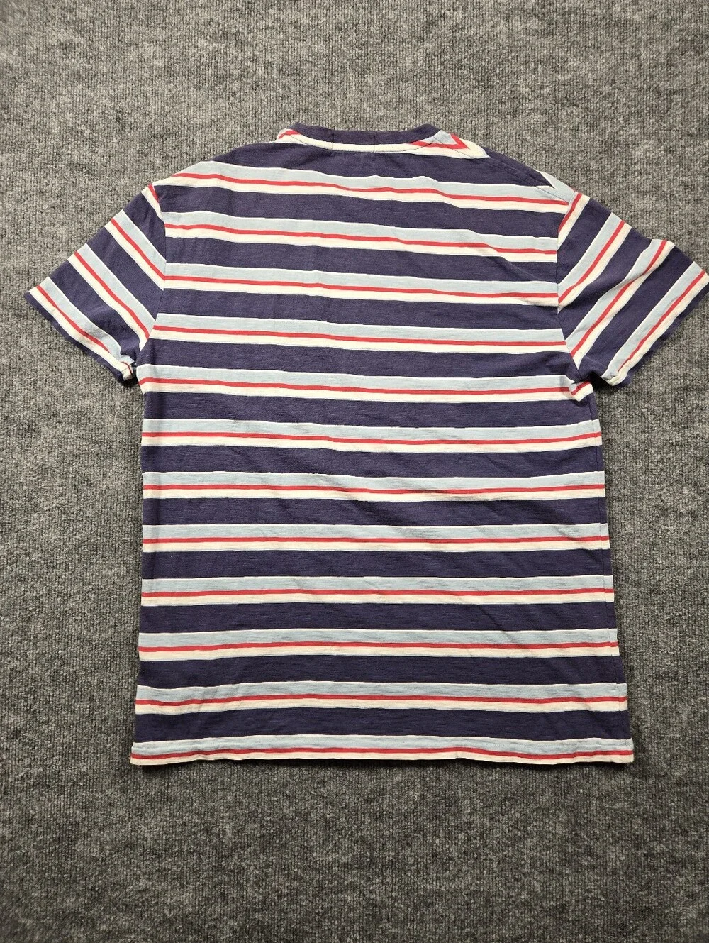 Polo by‎ Ralph Lauren Classic Fit Striped Pocket T-Shirt Anchor Logo Navy M